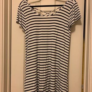 NWOT Socialite Black & White Striped T Shirt Dress